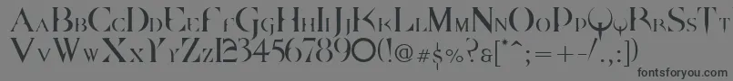 Dpquake ffy-fontti – mustat fontit harmaalla taustalla
