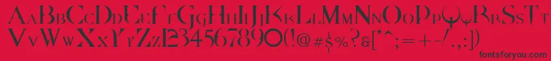 Dpquake ffy Font – Black Fonts on Red Background