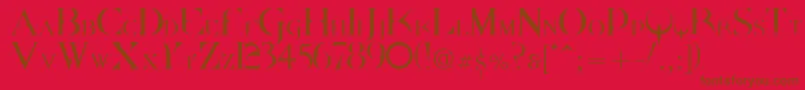 Dpquake ffy Font – Brown Fonts on Red Background