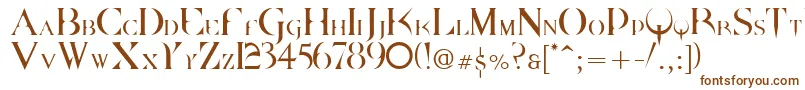 Dpquake ffy-Schriftart – Braune Schriften auf weißem Hintergrund