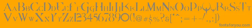 Dpquake ffy Font – Gray Fonts on Orange Background