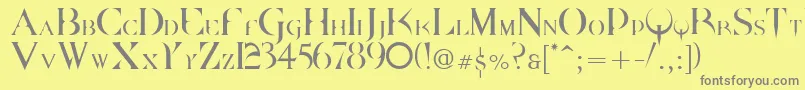 Dpquake ffy Font – Gray Fonts on Yellow Background