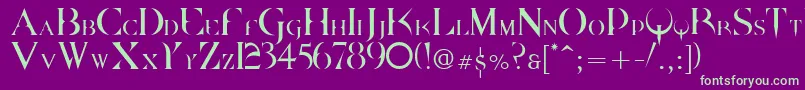 Dpquake ffy Font – Green Fonts on Purple Background