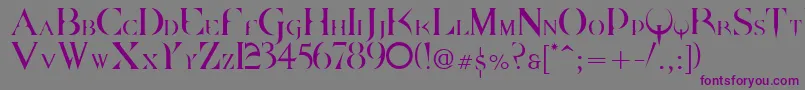 Dpquake ffy-fontti – violetit fontit harmaalla taustalla
