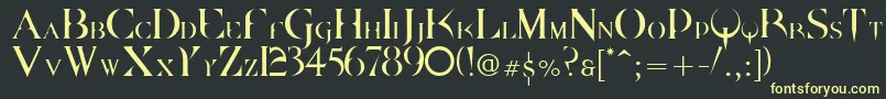 Dpquake ffy Font – Yellow Fonts on Black Background
