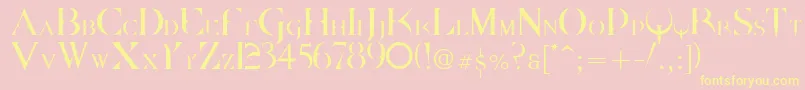 Шрифт Dpquake ffy – жёлтые шрифты на розовом фоне