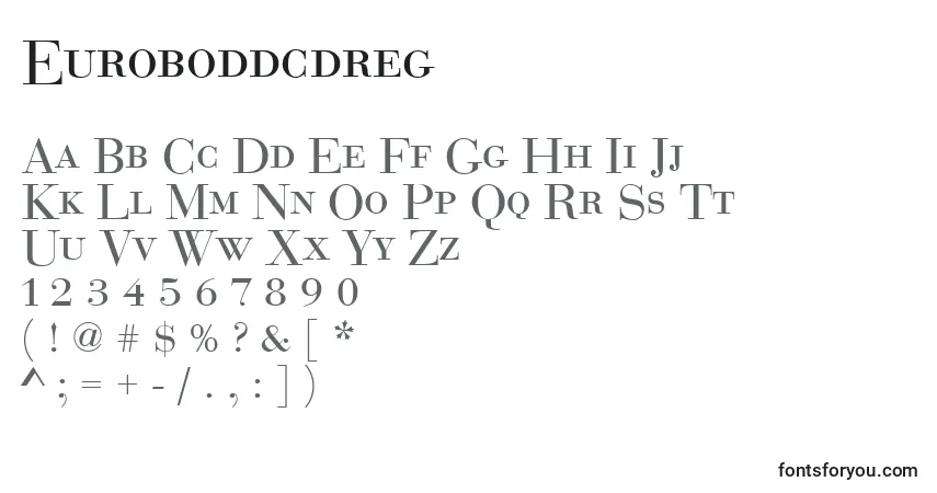 Euroboddcdregフォント–アルファベット、数字、特殊文字