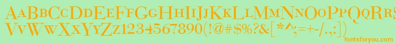 Euroboddcdreg Font – Orange Fonts on Green Background