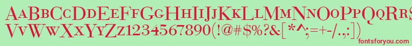 Euroboddcdreg Font – Red Fonts on Green Background