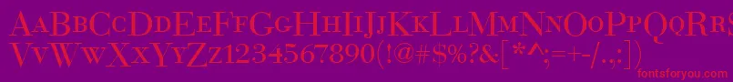 Euroboddcdreg Font – Red Fonts on Purple Background