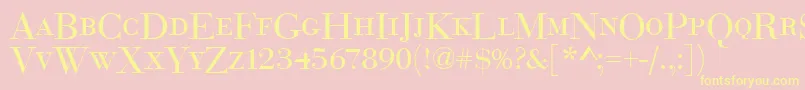 Euroboddcdreg Font – Yellow Fonts on Pink Background