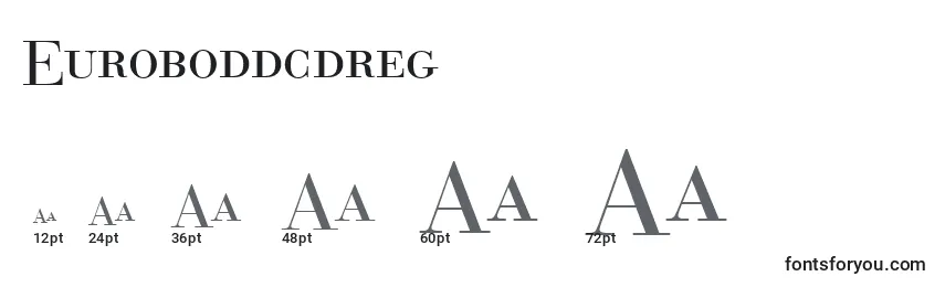 Размеры шрифта Euroboddcdreg