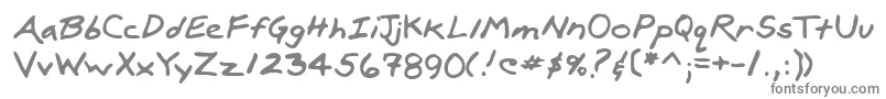 フォントLehn100 – 白い背景に灰色の文字