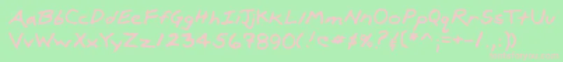 Lehn100 Font – Pink Fonts on Green Background