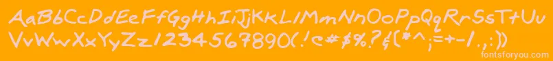Lehn100 Font – Pink Fonts on Orange Background