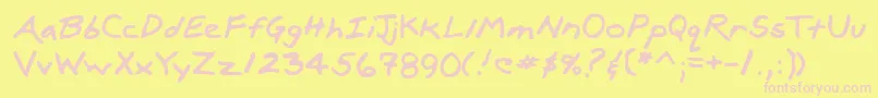 Шрифт Lehn100 – розовые шрифты на жёлтом фоне