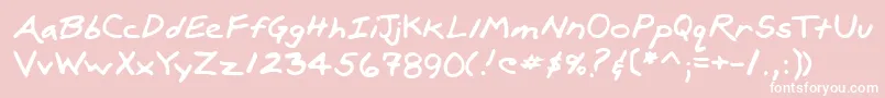 Lehn100 Font – White Fonts on Pink Background