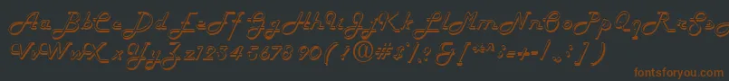 FiftieshollowRegular Font – Brown Fonts on Black Background