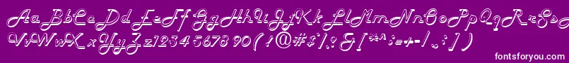 FiftieshollowRegular Font – White Fonts on Purple Background