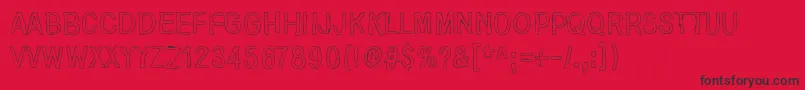 NirepnirunOknalb Font – Black Fonts on Red Background