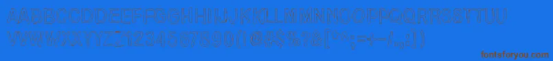 NirepnirunOknalb Font – Brown Fonts on Blue Background