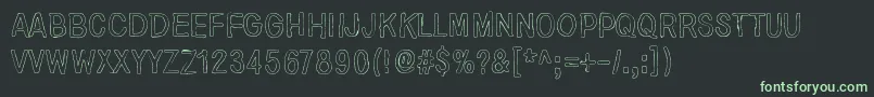 NirepnirunOknalb Font – Green Fonts on Black Background