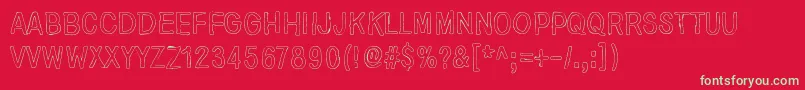 NirepnirunOknalb Font – Green Fonts on Red Background