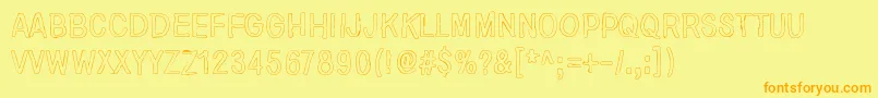 NirepnirunOknalb Font – Orange Fonts on Yellow Background