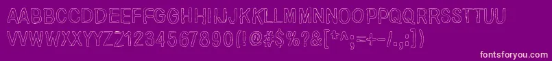 NirepnirunOknalb Font – Pink Fonts on Purple Background