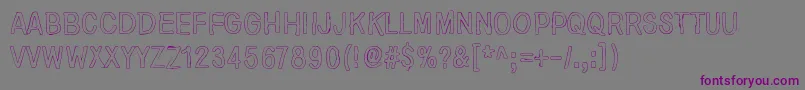 NirepnirunOknalb Font – Purple Fonts on Gray Background