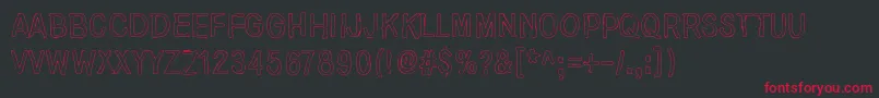 NirepnirunOknalb Font – Red Fonts on Black Background