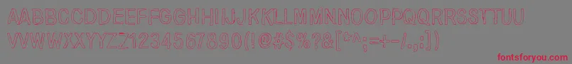 NirepnirunOknalb Font – Red Fonts on Gray Background