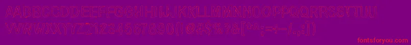 NirepnirunOknalb Font – Red Fonts on Purple Background