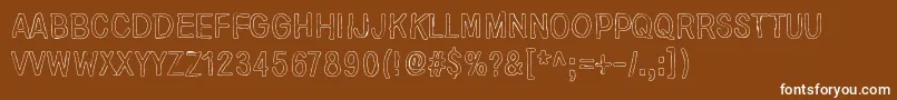 NirepnirunOknalb Font – White Fonts on Brown Background