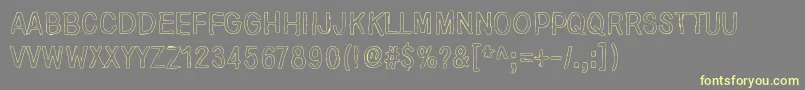 NirepnirunOknalb Font – Yellow Fonts on Gray Background