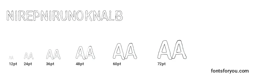 Размеры шрифта NirepnirunOknalb