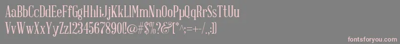 フォントAbrahamLincoln – 灰色の背景にピンクのフォント