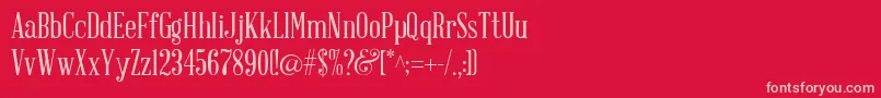 AbrahamLincoln Font – Pink Fonts on Red Background