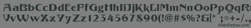 Шрифт KonradModern – чёрные шрифты на сером фоне