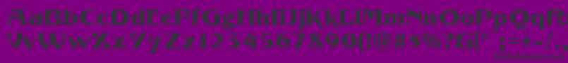 KonradModern-fontti – mustat fontit violetilla taustalla