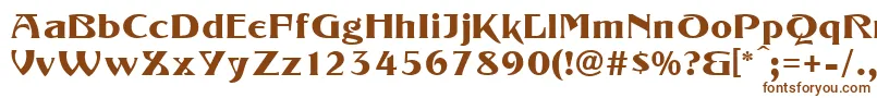 Шрифт KonradModern – коричневые шрифты на белом фоне