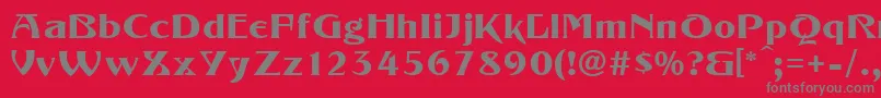 KonradModern Font – Gray Fonts on Red Background