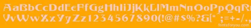 KonradModern Font – Pink Fonts on Orange Background