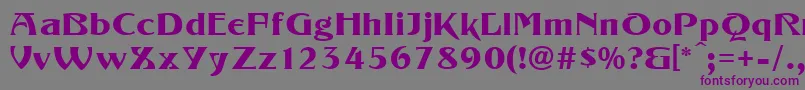 KonradModern Font – Purple Fonts on Gray Background