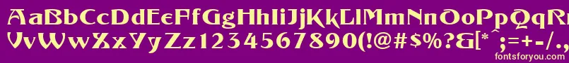 KonradModern Font – Yellow Fonts on Purple Background