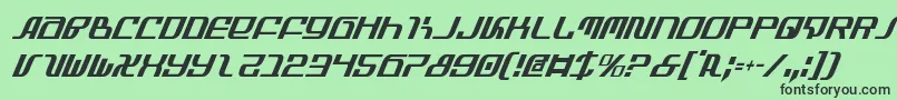 フォントInfinityci – 緑の背景に黒い文字