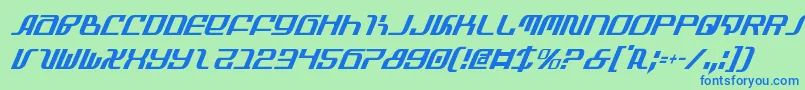 Infinityci Font – Blue Fonts on Green Background