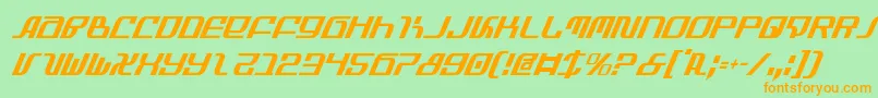 Infinityci Font – Orange Fonts on Green Background