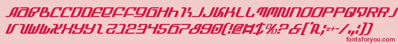 フォントInfinityci – ピンクの背景に赤い文字