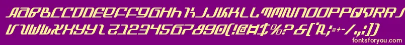 Infinityci Font – Yellow Fonts on Purple Background